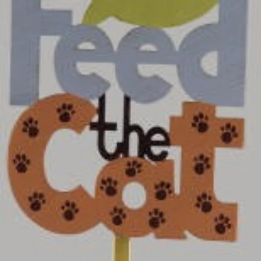 NWT Happy Tails Cat Plaque with Food Scoop
